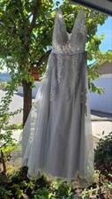 Babyonline Dress Gown Grey Tulle Lace New size S