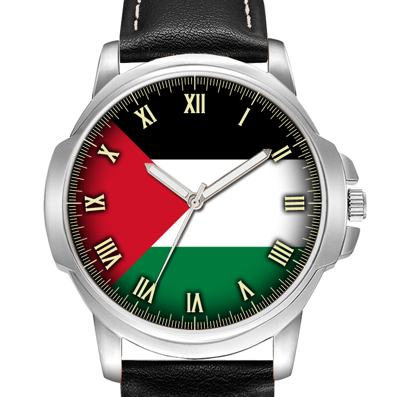 PALESTINE PALESTINIAN FLAG GENTS WRIST WATCH BIRTHDAY GIFT