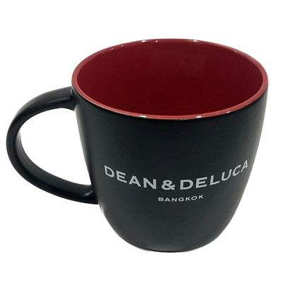 DEAN & DELUCA Coffee Mug Bangkok Cappuccino Cup Matte Black 16oz Thailand Gift