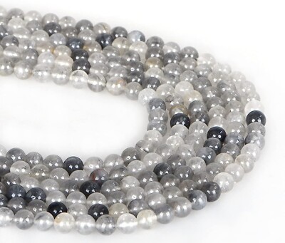 Natural 6 mm Cloudy Quartz Crystal Gemstone Round Loose Stone Beads 1 Strand 15''