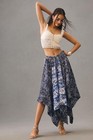 Pilcro Asymmetrical Linen Drawstring Skirt Anthropologie Floral Printed Xl New