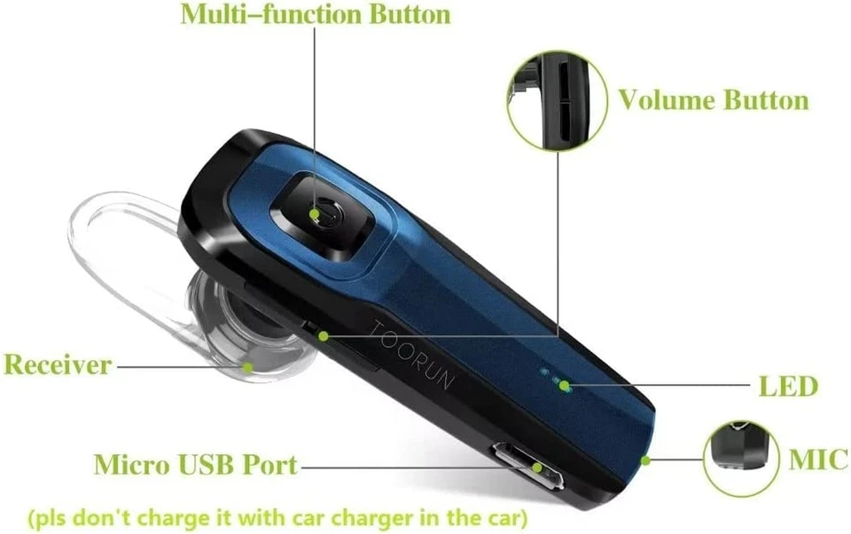 Auricular Bluetooth, Auricular Inalambrico M26 Con Manos Libres V5.0, Auricu... Foto 3 de 4