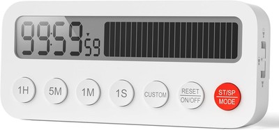 Digital Kitchen Timer with Countdown Progress Bar Clock Mode 3 Volume Levels