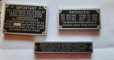 1917 Buick Floor Id Plates 1913 1914 1915 1916 1910s