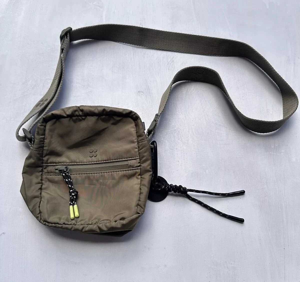 sweaty-betty nylon crossbody purse charm carabiner 
