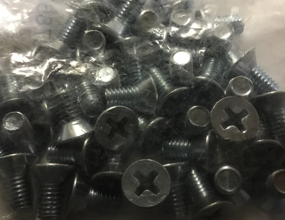 Tornillo de máquina de cabeza plana Phillips 10-32 x 3/8 chapado en zinc (350 piezas) 7 bolsas de 50 Foto 2 de 3