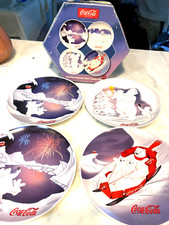Set Of 4 Coca Cola Polar Bear Salad/Dessert Plates