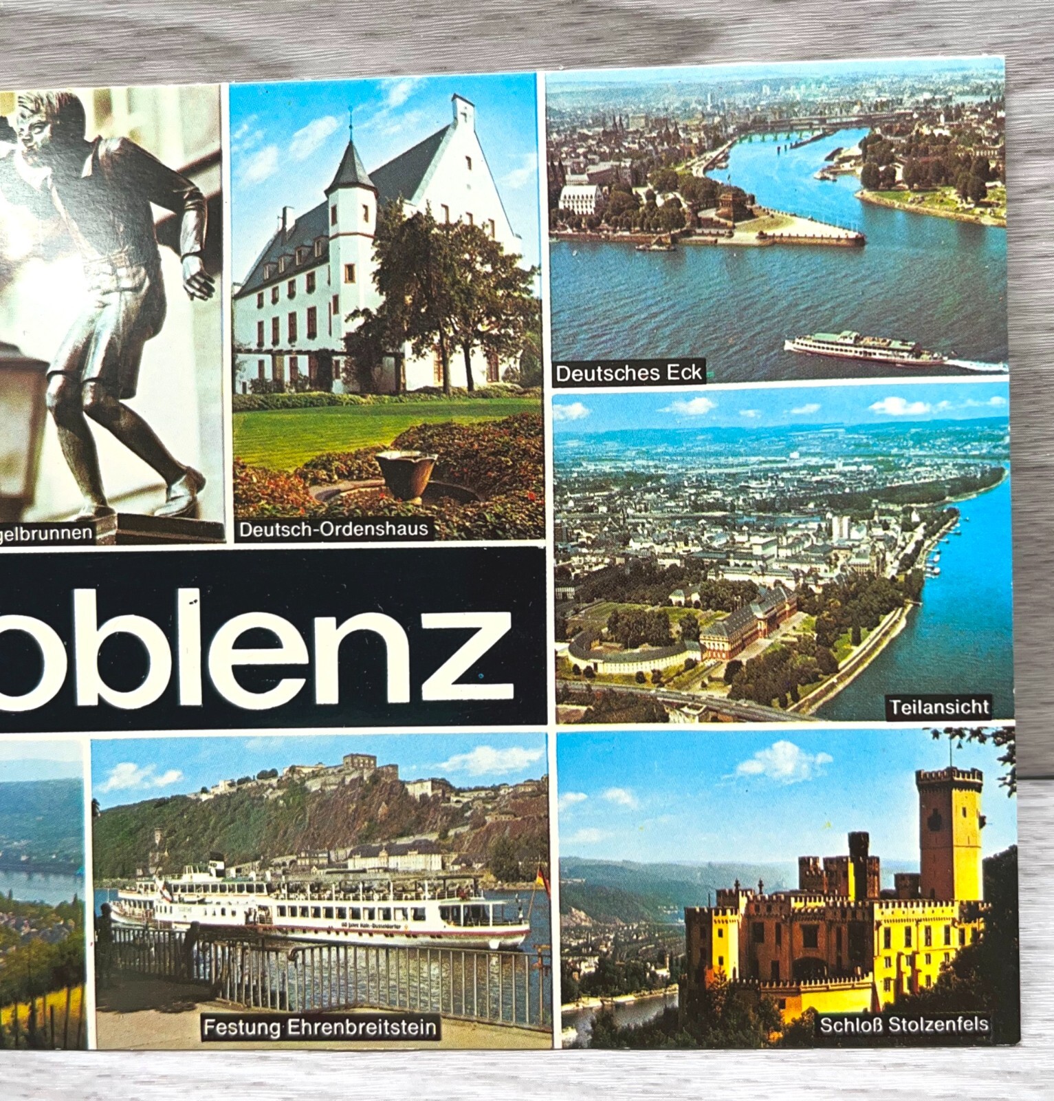 Koblenz Rhein und Mosel Germany Postcard Tourism Vintage Unposted Deutsches Eck