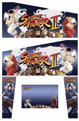 Stickers Street Fighter 2 Pour Pincab / Flipper - Fabrication Française