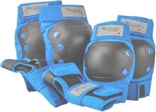 Flybar safety gear protection - elbow wrist knee pads - Blue, Large (adult)