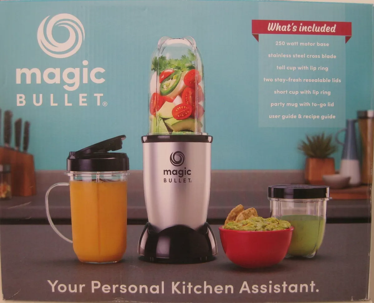 Magic Bullet Essential Personal Blender, 18 oz., Silver. (Condition: New)