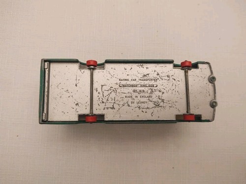 Vintage King Size Lesney Product Matchbox K-5 BP Racing Car Transporter Green - Picture 3 of 6