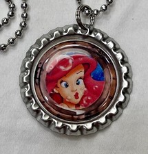 Disney Princess Ariel The Little Mermaid 3D Bottle Cap Necklace