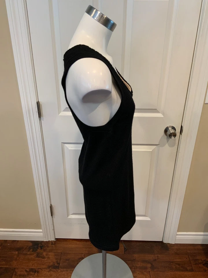 Alexander Wang Black 100% Cashmere Scoop Neck Tank Top, Size Small - Image 3 of 4