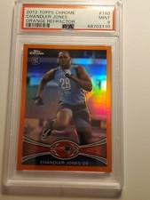 2012 TOPPS CHROME CHANDLER JONES RC ROOKIE ORANGE REFRACTOR #140 PSA 9