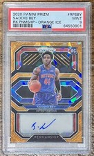 2020 Panini Prizm Rookie Penmanship - Saddiq Bey RC - Orange Ice - PSA9 - MINT