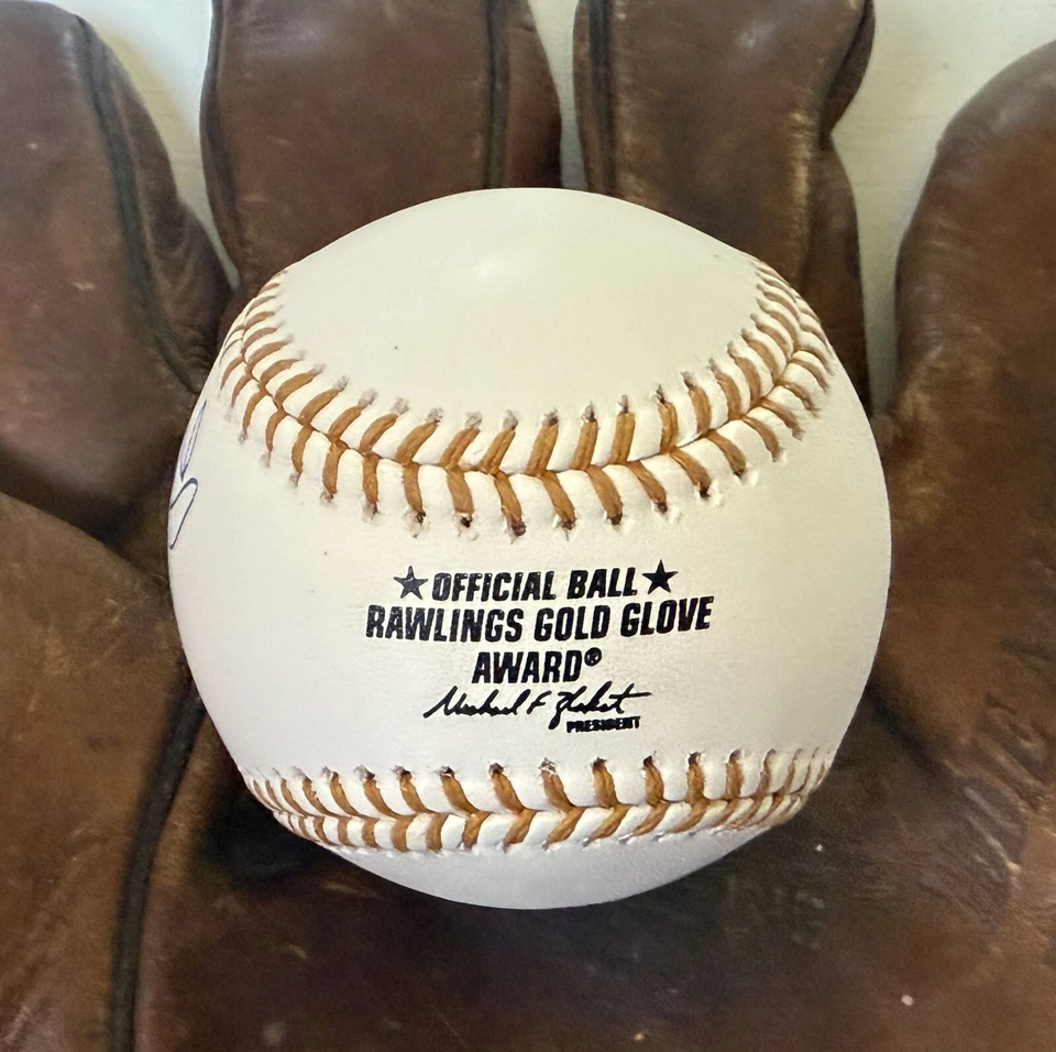 Kole Calhoun Signed Autographed Official OML Gold Glove Baseball - Image 2 of 2