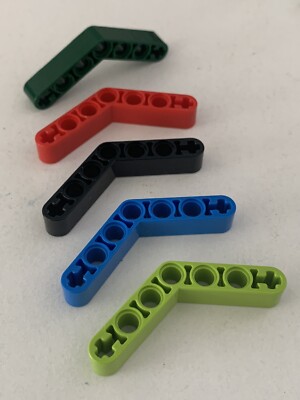 LEGO Parts 32348 (2pcs) Technic, Liftarm 1 x 7 Bent (4 - 4) Thick