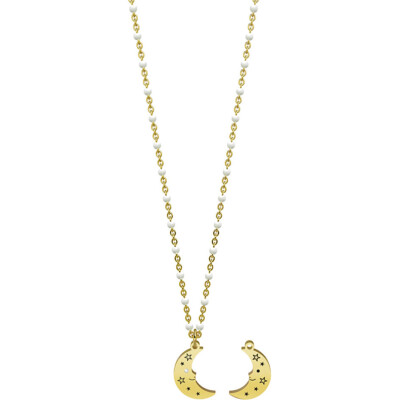 Damen Halskette KIDULT SYMBOLS 751065 Stahl Gold vergoldet Mond F.P.