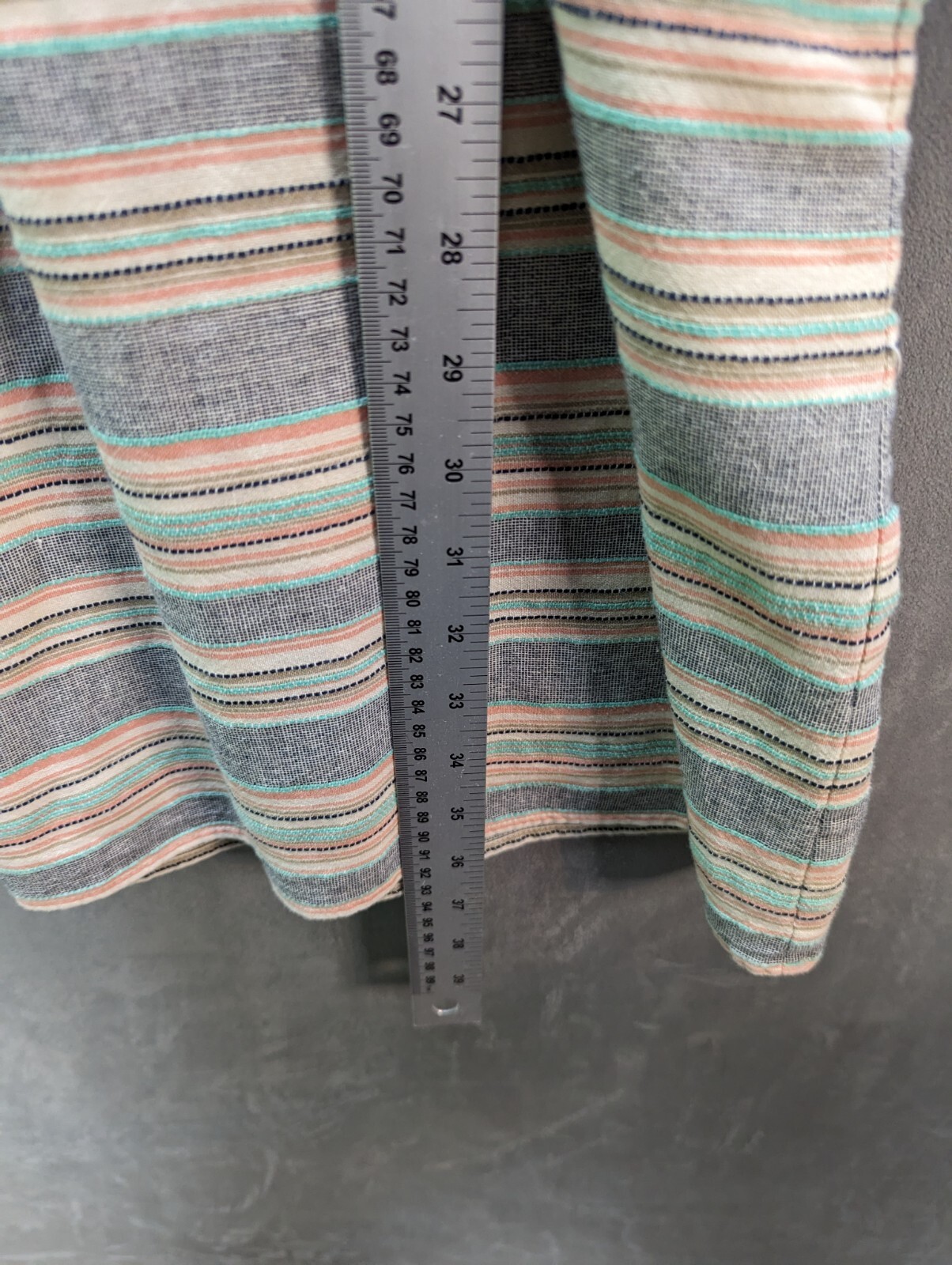 Fat face Smock Dress Size 18 100% Cotton Woven Multicolour Stripe With Pockets image 6