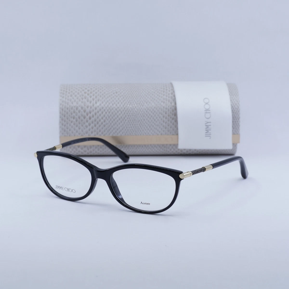 Jimmy Choo JC270 09HT 00 Eyeglasses Black/Ivory 53mm Rectangle Frame Jimmy Choo Glasses JC309 9HT main image 4