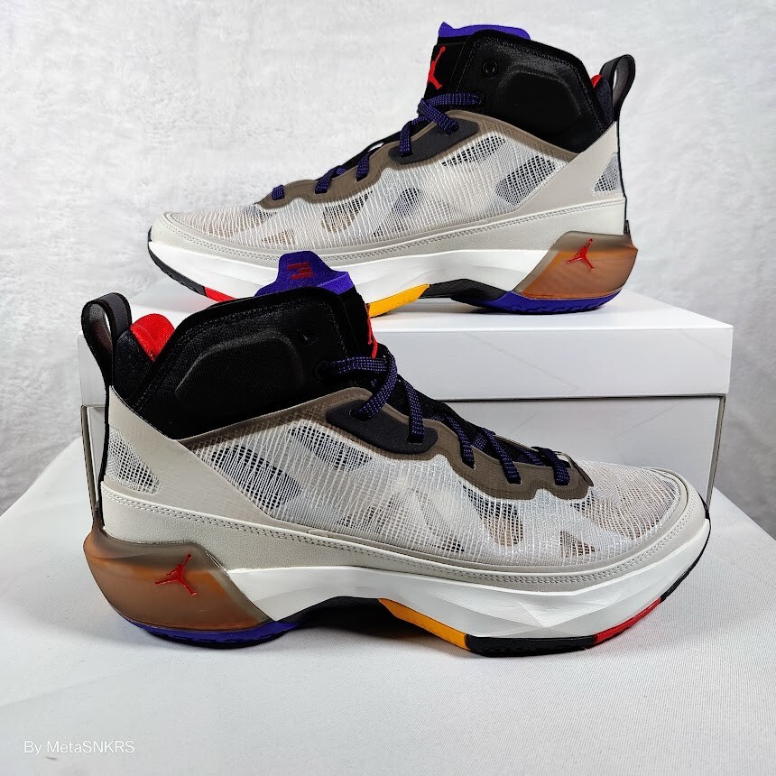 Air Jordan 37 US 13 Mens White Black Purple Nike Basketball Retro DD6958 060 New thumbnail 14