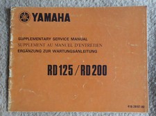 Yamaha RD125 RD200 Ergänzung zur Wartungsanleitung (y413B-G)