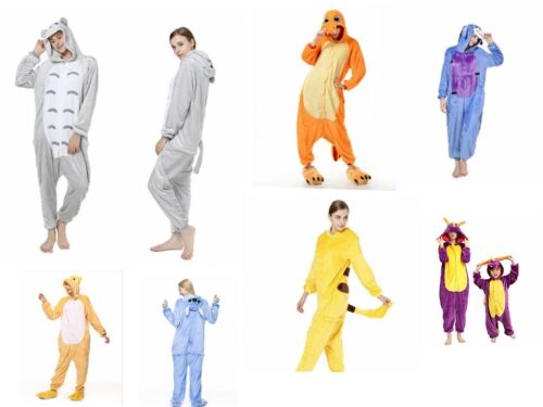 Adult Unisex Pajamas Kigurumi Kids Animal Pyjama Cosplay Costume Romper AL - Picture 1 of 64