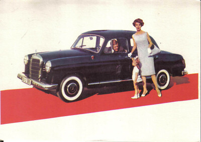 Mercedes Benz 180D Werksverausgabte Händlerpostkarte 1959
