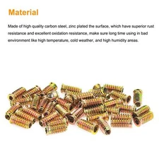 40 Pieces 1/4"20 X 25mm Furniture Insert Nut Hex Socket Threaded Insert Nuts Wit