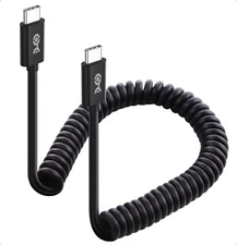 Coiled USB C to USB C Cable 1-4 Feet, up to [60W Charging, 480Mbps Data Transfer