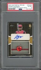 2021 Perfect Game AUTO Patch Button Gold /5 ADONYS GUZMAN Arizona Wildcats PSA 6