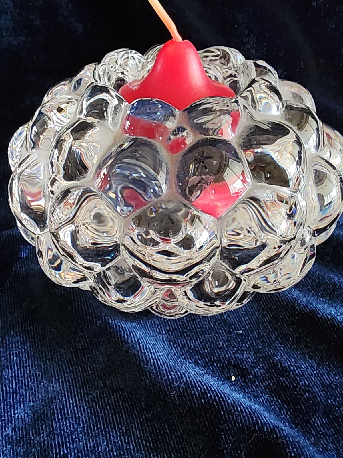 Bubble Clear Glass Crystal Design Tealight Votive Candle Holder