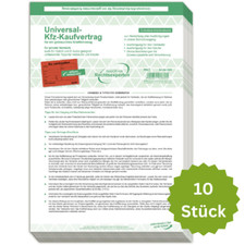 10 x RNK Kaufvertrag Gebrauchtwagen Kaufverträge KFZ 1x4 Blatt SD A4 RNK 586/10