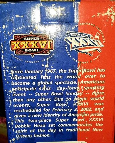 RARE Limited Edition Super Bowl XXXVI “Jester” New Orleans Mascot Bobblehead NIB - Picture 6 of 8