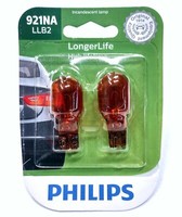 Philips Longerlife 921NA 18W Zwei GlüHbirnen Hinter Blinklicht Licht Gelb Ersatz