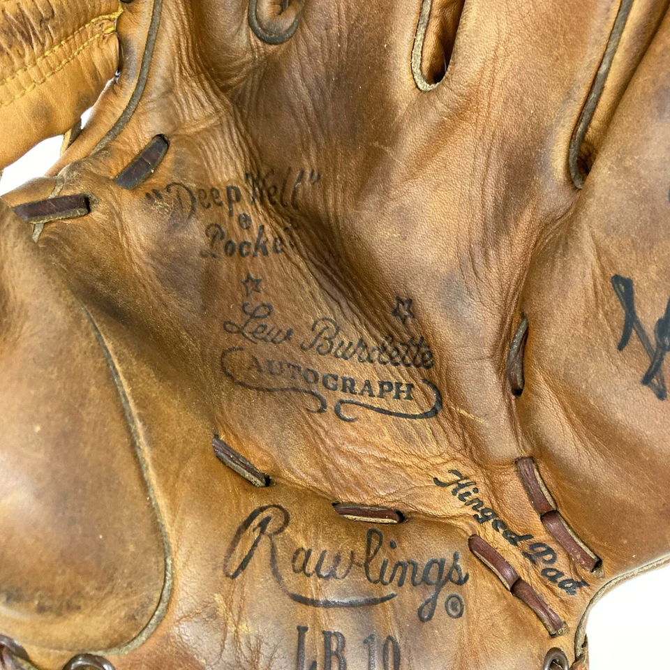Guante de béisbol modelo juego firmado por Lew Burdette años 50 certificado de autenticidad JSA Foto 3 de 4