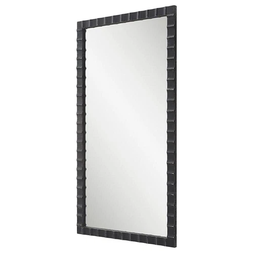 Uttermost Dandridge Contemporary Iron and MDF Mirror in Matte Black/Silver - Picture 2 of 7