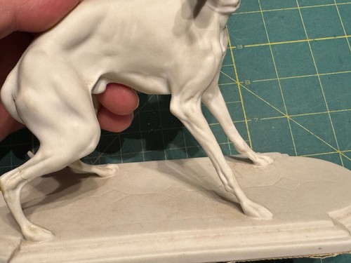 RARE Vintage Boehm Whippet Dog Figurine Bisque Porcelain Sculpture Art Figure - Picture 13 of 15