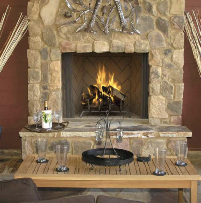 Superior Series 42'' Masonry Outdoor Wood-Burning Fireplace, WRE6042