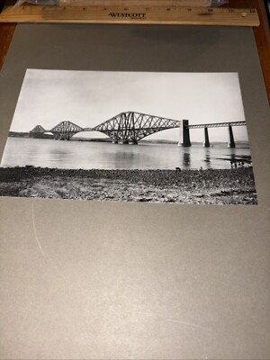 Vintage Firth OF Forth Bridge John Fowler Mounted English Architecture Photo