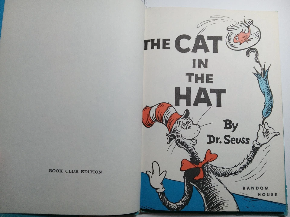 Scarce 1st State 1st/1st Ed ~The Cat In The Hat ~ Dr. Seuss RARE NO COPYRIGHT - Image 4 of 4
