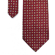 Brooks Brothers Red Multicolor Design Mens Necktie 3.75x58” All Silk Made In USA