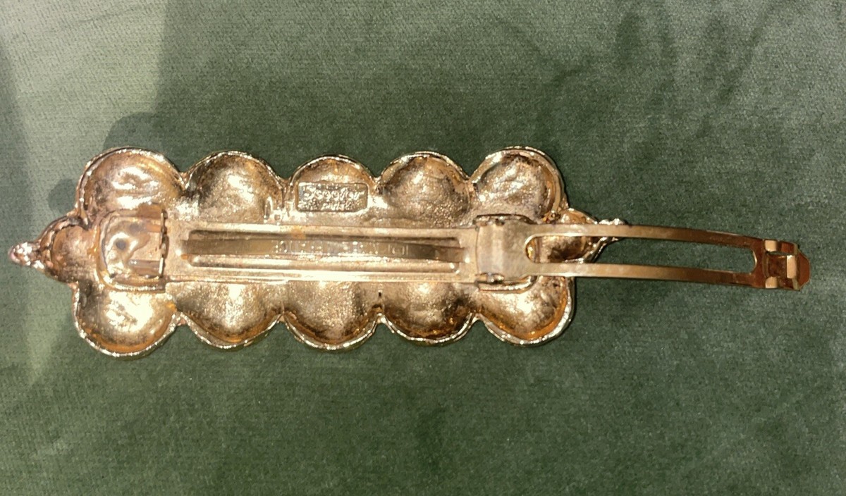 VINTAGE SCOOTER PARIS LARGE BOLD BARRETTE HAIR CLIP 4.5 x 