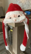 #081# Weihnachten Weihnachtsmann Plüsch Mütze mit Licht Kinder