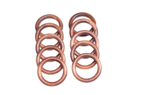 Wooden Curtain Rings With Hooks Natural Wood Pole Rod Rings 38 mm Curtain Rings - Picture 8 of 29