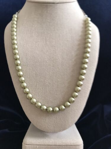 SALE-Soft Spring Green Freshwater Pearls w Silver… - image 1