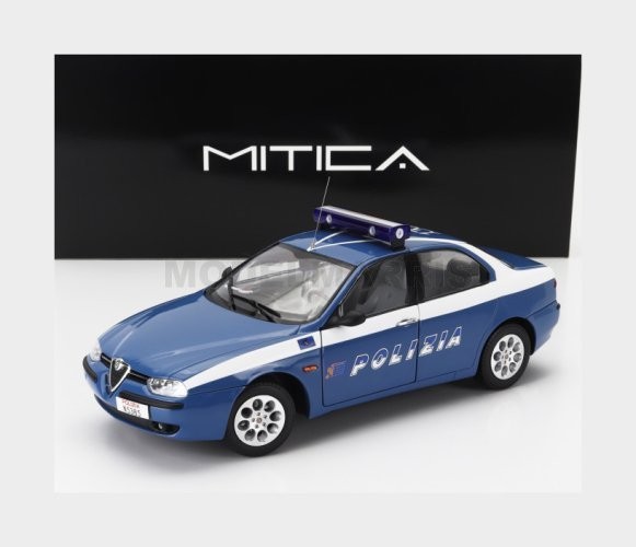 Mitica 200057-D Alfa Romeo - 156 2.0 Twin Spark Polizei 1997 - Blau WHI-image