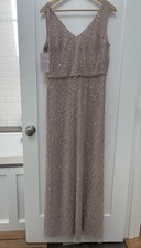 NWT Anthropologie BHLDN Blaise Dress Size 10 Sequins Beaded Blush *Read*