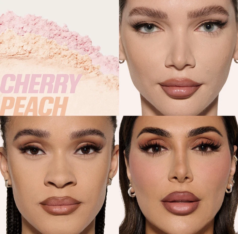 Huda Beauty Easy Bake Loose Powder Duo CHERRY PEACH New In Box LIMITED EDITION - Image 4 of 4